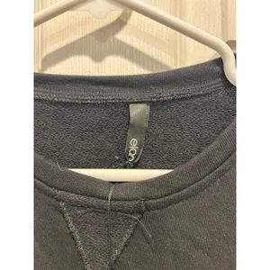 Elan Womens Black Side Zip Crew Neck Sweatshirt Large NWT Made in USA Minimalist thumbnail 3