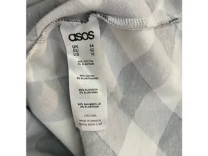 ASOS Buffalo Check Strapless Dress thumbnail 8