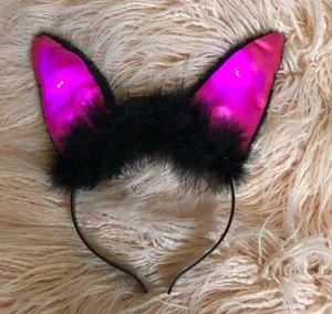 Halloween Light Up Cat Ears Pink thumbnail 1