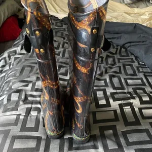 Ralph Lauren Black Gold Chainlink Calf Buckle Pull On boots thumbnail 3
