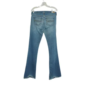 Vintage Y2K Abercrombie & Fitch Women's 8L Bootcut Stretch Jeans Distressed Hem thumbnail 7