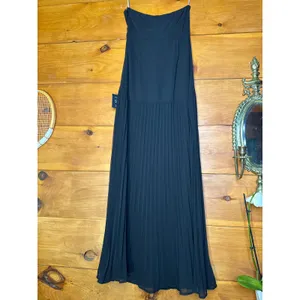 Lulus Celebratory Aesthetic Black Pleated Strapless Dress Gala Homecoming Medium thumbnail 6