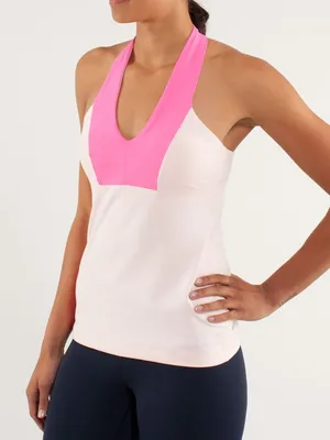 Lululemon‎ Open Soul Tank Parfait Pink Pinkelicious Open Back Size 12 thumbnail 1