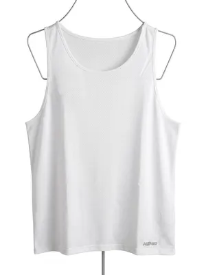 Men's White Athletic Mesh Tank Top Size M thumbnail 2
