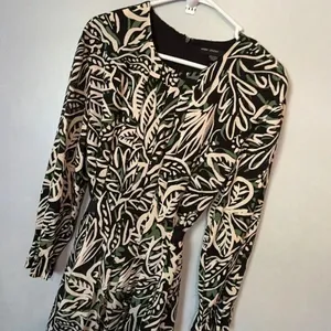 Maggy London Long Sleeve Knee Length Leaf Print Abstract Print Dress Sz 12 #900 thumbnail 4