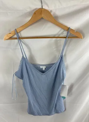 NWT Abound Lace Trim Ribbed Cami Medium Blue thumbnail 2