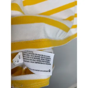 Nines by Hatch Yellow Boat Neck Stripe Top Sz Small thumbnail 11