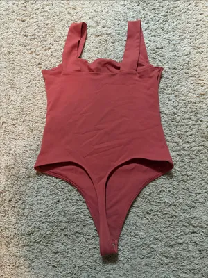 Abercrombie & Fitch Rose Orange Square-Neck Bodysuit thumbnail 3