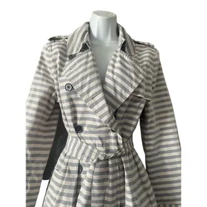 Banana Republic Striped Trench Coat thumbnail 6