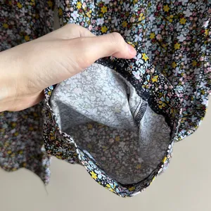 LOFT Paperbag Waist Cropped Flowy Floral Print Pants, Black/Multi, Size Large thumbnail 6