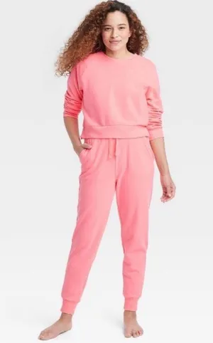 Colsie Neon Pink Summer Fleece Lounge Sweatshirt - size XL thumbnail 6