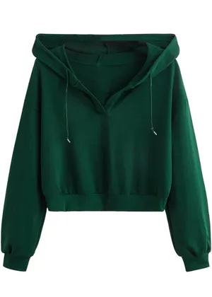 Amazon Green Cropped Hoodie thumbnail 1