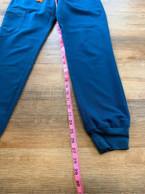 Figs Technical Collection Royal Blue Joggers with Bright Orange Drawstring XXS thumbnail 8