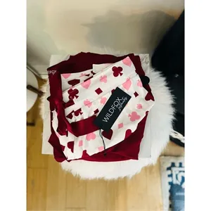 WILDFOX Love's a Gamble‎ Shorty Pajamas Set, 2 Piece, Red Hearts, XL, NWT thumbnail 9