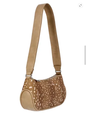 No Boundaries Women's Spotted Brown Shoulder Bag - Chic Cowhide/Doe Look thumbnail 3