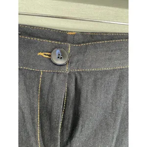 Zara Womens Wide Leg Jeans Dark Wash Contrast Stitching Size S 26 thumbnail 5
