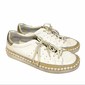 Sam‎ Edelman Womens 8.5 White Leather Kavi Low Top Jute Sneaker thumbnail 3