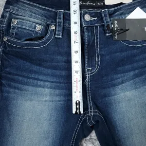 Stella in Dreams Mid Rise Boot Jeans Bootcut Sequin Bull Oxen Size 15 32 Blue thumbnail 11