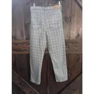 American Eagle Mom Straight Pant 6 Gray Plaid Stretch thumbnail 8