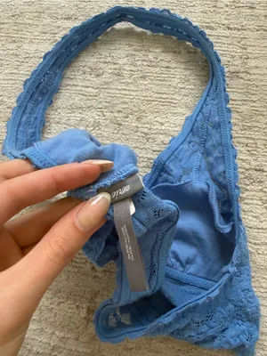 aerie Blue Lace Halter Bralette (Size XS) thumbnail 4