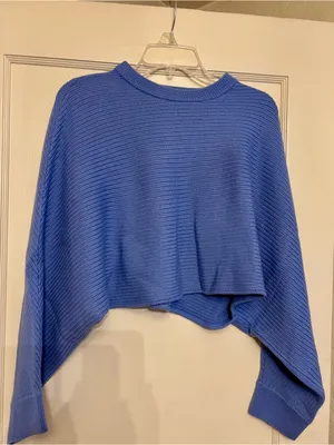 Wilfred Blue Cropped Turtleneck Sweater thumbnail 2