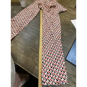 Anthropologie The Tilda Printed RED lipstick TUBES WIDE LEG PANTS Size Medium thumbnail 9