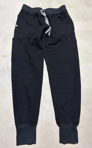 Figs Black Jogger scrub Pants with Drawstring M/T thumbnail 1