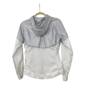 Nike Windbreaker Jacket Blue White Full Zip Hooded Jacket Size Women's XS thumbnail 3