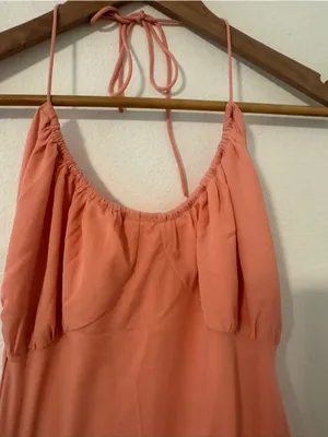 Abercrombie and Fitch Halter Flared Slip Dress Low Back 90s y2k NWT Small thumbnail 3