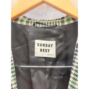Aritzia Sunday Best Plaid Blazer‎ Jacket Green Business Casual Formal Small thumbnail 5