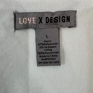 Love X Design Sage Green Satin Smocked Waist Pleated Hem Mini Dress Size Large thumbnail 4