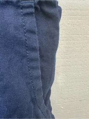 L.L. Bean Size 12 Navy Blue Drawstring Linen Blend Pants thumbnail 5