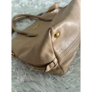 Miu‎ Miu Leather Cammeo Madras 2 Way Satchel Bag Handbag thumbnail 8