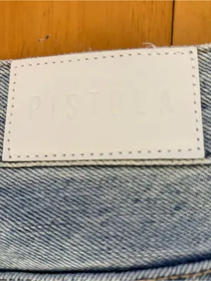 Pistola Alice Brooklyn High Rise Denim Midi Skirt 26 Raw Hem Slit 90s Western thumbnail 9