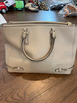 Tory Burch Robinson Tote French Grey Crossbody Bag Shoulder Strap Double Zip thumbnail 2