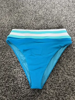 BEACH RIOT Thalia Bottom Riviera Royal Colorblock, size Large, $108 thumbnail 10