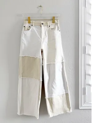 Rails The Getty Crop Wide Leg in Ecru Patchwork Size 25 thumbnail 11