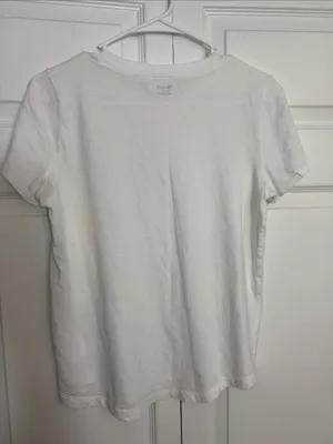 Madewell Women's White Crewneck Short Sleeve Tee thumbnail 6