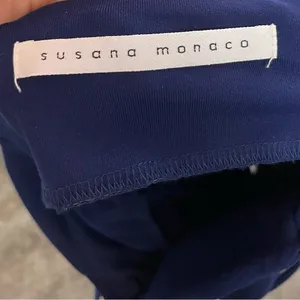 Susana Monaco Halter Neck Mini Dress in‎ Blue Size Medium thumbnail 4