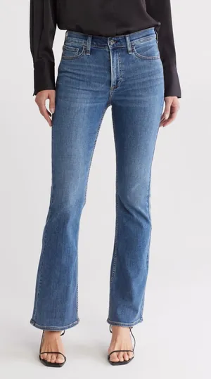 Rag & Bone Piper Mid-Rise Wide Leg bootcut Full Length Jeans 28 thumbnail 1