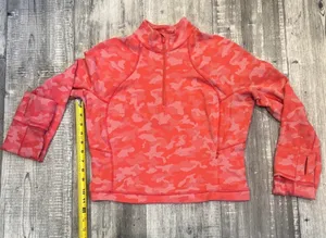 Lululemon Its Rulu Run Camo Cropped Half-Zip Size 12 (A 70) thumbnail 4
