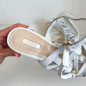 Guess White Wedge Sandals thumbnail 5