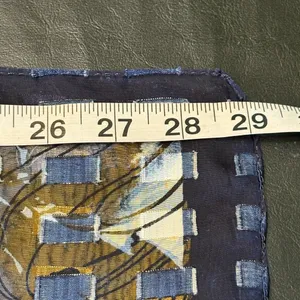 Christopher & Banks Yellow and Blue Floral Lightweight Scarf NWT thumbnail 8