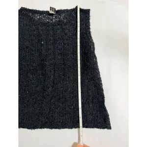 Only Hearts Helena Stuart Sequin Knit Sleeveless Top Black Small thumbnail 7