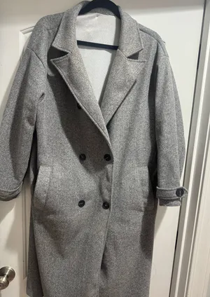 Shein Curve Coat Trench thumbnail 1