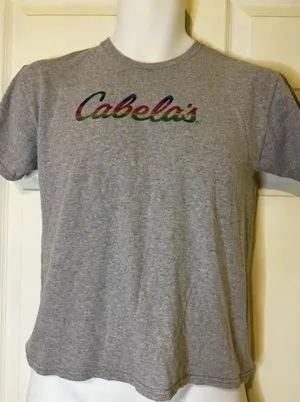 Cabela's T-shirt women’s size Medium juniors rainbow BFH-B thumbnail 1