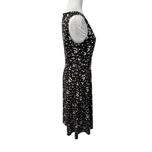 Jessica Howard Dress Womens 8‎ Brown Polka Dot Rockabilly Ruched Midi Retro thumbnail 7