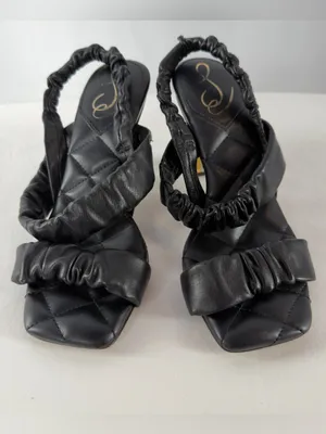 Revolve Sam Edelman Marlena Square Toe Quilted Sandal in Black Size 8.5 thumbnail 4
