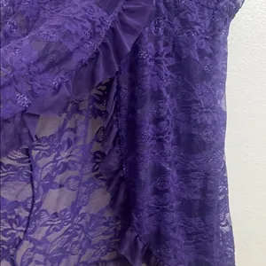 Purple Lace Chemise Babydoll XL thumbnail 3