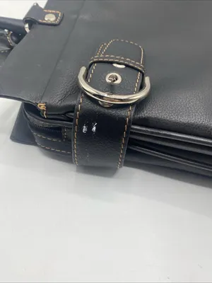 Franklin Covey Leather Messenger Shoulder Laptop Bag Travel Handbag Purse Black thumbnail 7